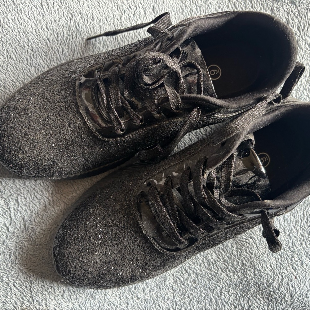 Sparkly Black Sneakers